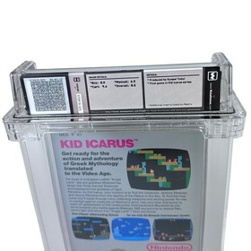 New NES Kid Icarus 3-Screw WATA 8.0 Graded CIB Complete in Box Nintendo Game