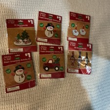 Holiday Style Christmas Foam Ornament Activity Kit Bundle Tree Truck Snowman NEW