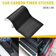 10cm Carbon Sticker Fiber Car Door Plate Scuff Sill Cover Anti Scratch Sticke K