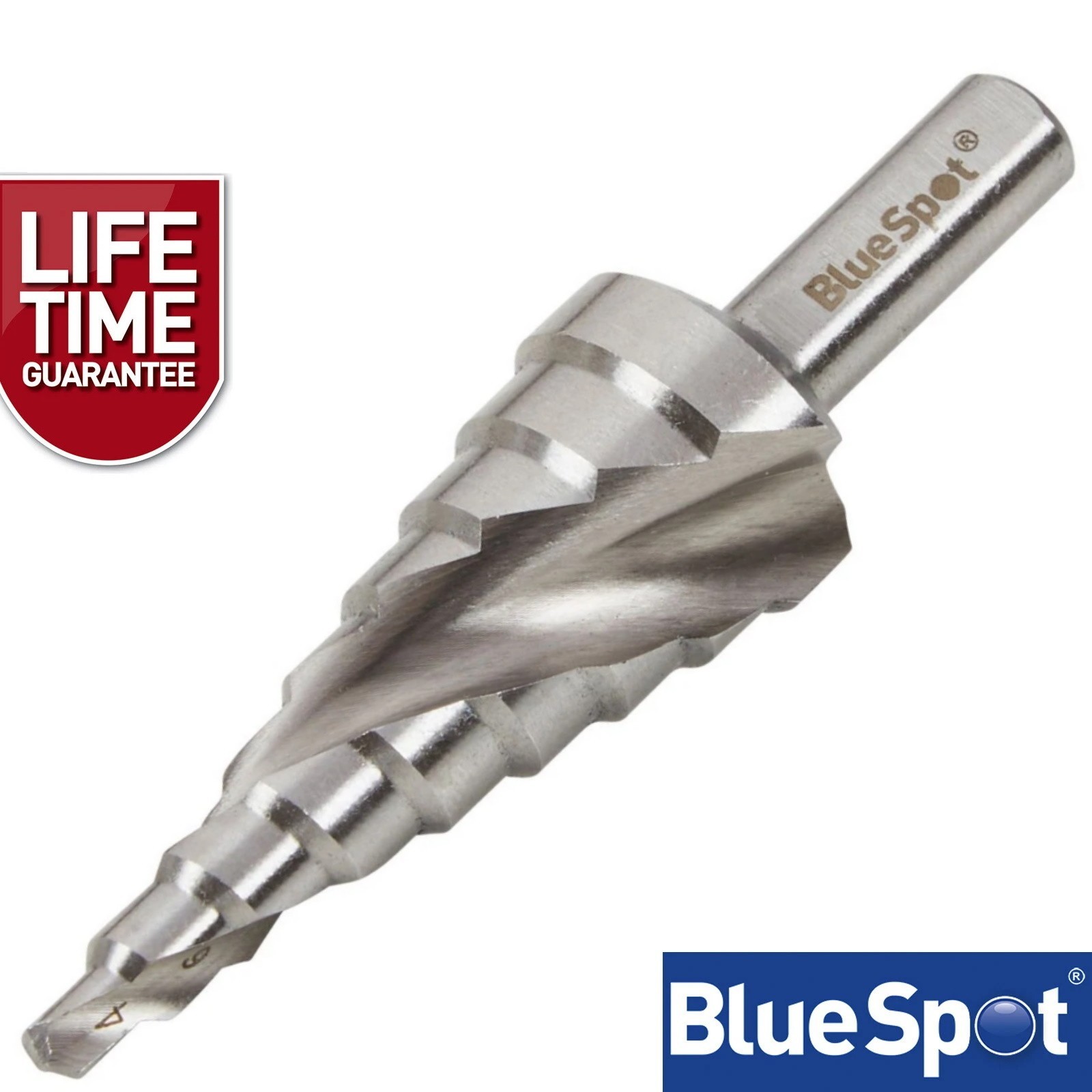 HSS Step Drill Bit Spiral Flute Cone 4mm-20mm High Speed Steel BlueSpot 20518