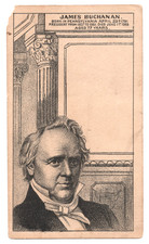 1880s James Buchanan Card H602 USA Presidents American History Victorian Card