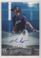 2014 Bowman Platinum Prospects Blue Refractor 140/199 Michael Ratterree Auto 4y4
