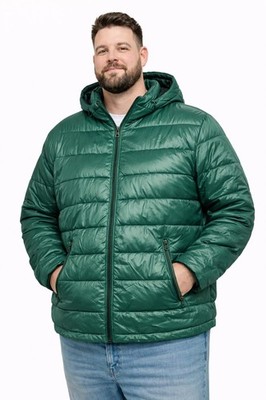 Men's Guess Green Puffer Jacket with Hood Guess 3XL New $250