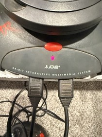 Atari Jaguar CD Console Bundle Box 2 Controllers Blue Lightning Vid Grid Games