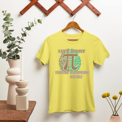 Lustiges Pi Day T-Shirt linke rechte Gehirnhälfte hat jemand gesagt Kuchenliebhaber Student Geschenk
