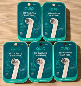 5 QUIP 360 Oscillating Brush Heads 2-Pack Refills - White