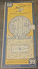 Michelin Card No. 66 - Dijon Mulhouse - 1950 - Beautiful Condition