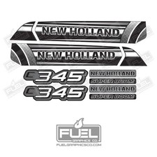 C345 Nh Premium Tractor 10 Piece Custom Vinyl Decal Set -
