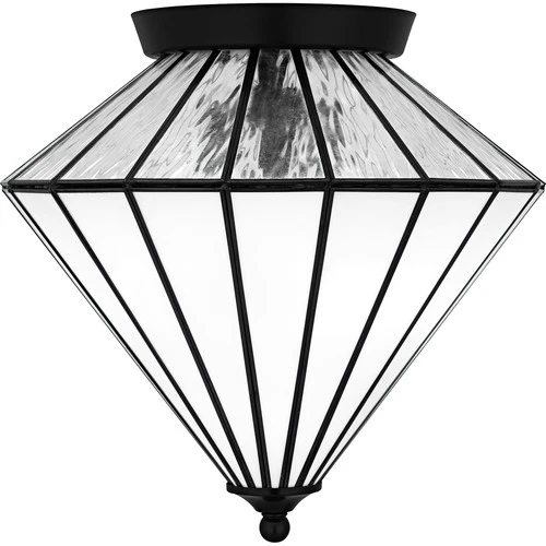 Quoizel TF6812 Liam 3 Light 15"W Flush Mount Ceiling Fixture - Black - Picture 4 of 5