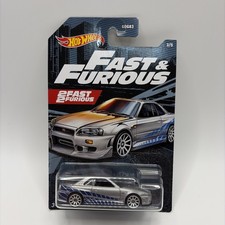 Hot Wheels 2 Fast 2 Furious Nissan Skyline GT-R BNR34 With Protector