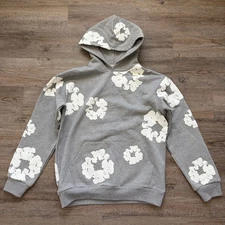 Denim Tears Cotton Wreath Hoodie Grey Men’s Medium