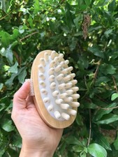 Wooden Body Massager Anti-Cellulite Lymphatic Drainage Tool Natural Spa Brush