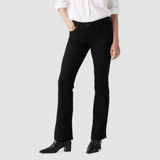 Levi's Women's 725 High-Rise Bootcut Jeans Soft Black Size 32 x 32