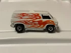 Vintage 1974 Hot Wheels Super Van White Orange Red Flames Blackwall Hong Kong