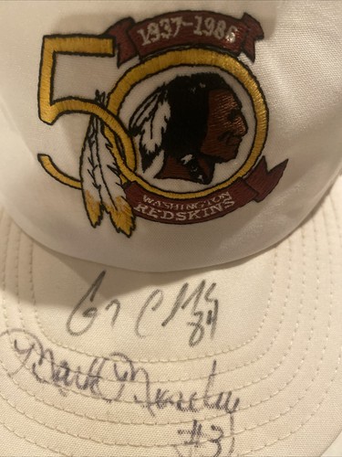 Vintage Washington Redskins 50 Mark Moseley Autographed Cap 1984 - Picture 2 of 5