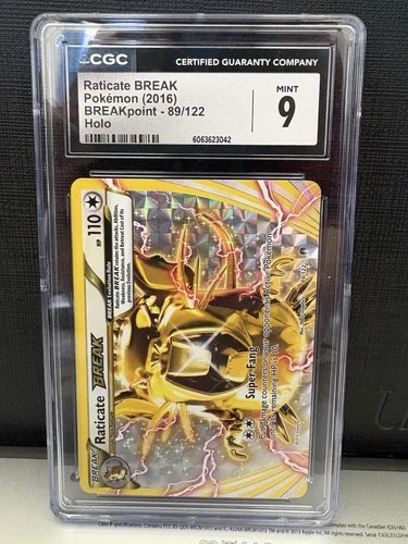 Raticate BREAK 89/122 Breakpoint Holo CGC 9 MINT Pokemon TCG
