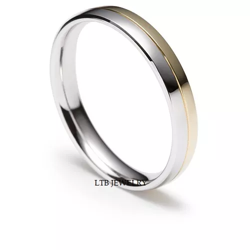 Women's 10k white 2024 gold wedding band