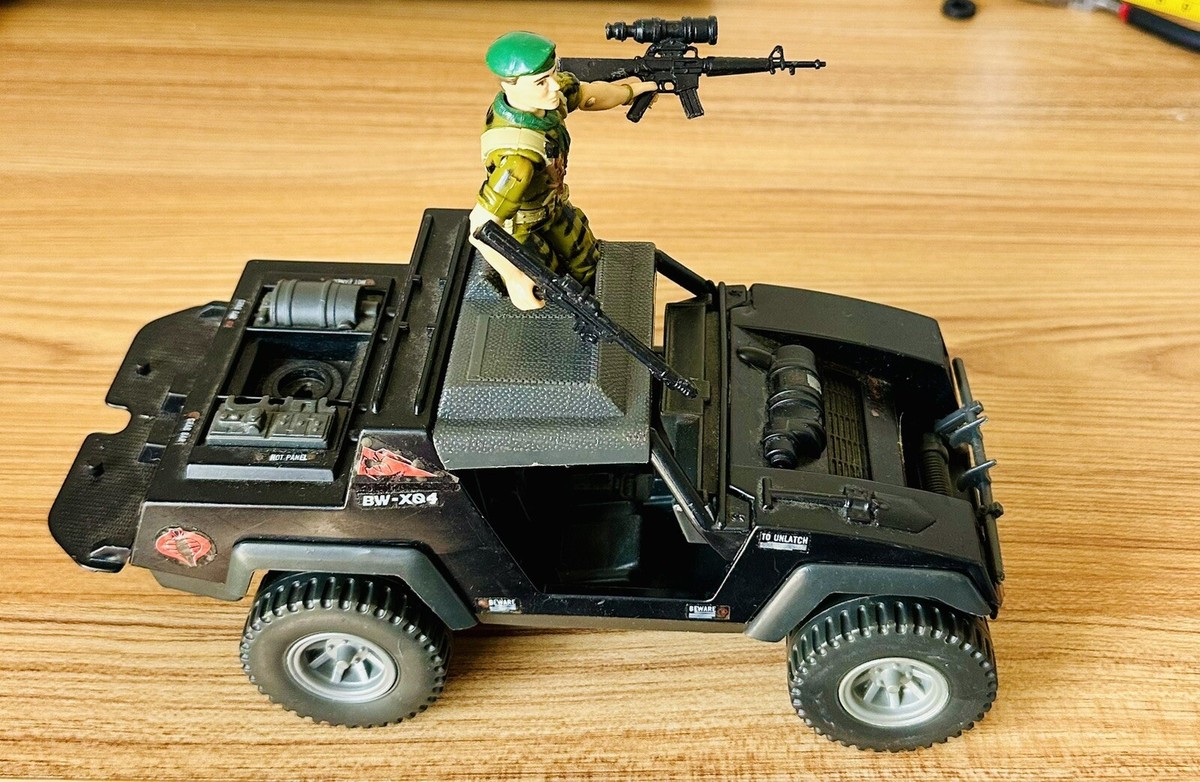 1984 GI Joe ARAH Vintage Cobra Stinger Jeep with Army Figure