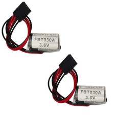 2pcs for FBT030A FUJI NB2 PLC battery ER3V/3.6V 1200mAh w/ Plug Non-rechargeable