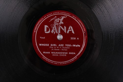 Whose Girl Are You / Open the Door by Frank Wojnarowski, 78 rpm 10", 2038, VG+ - Picture 2 of 5