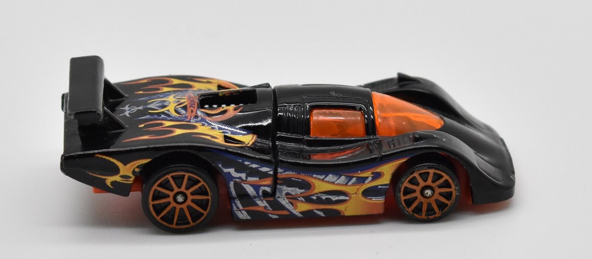 Hot Wheels 1983 2 Solaire CX4 Black Orange Flames Diecast Car