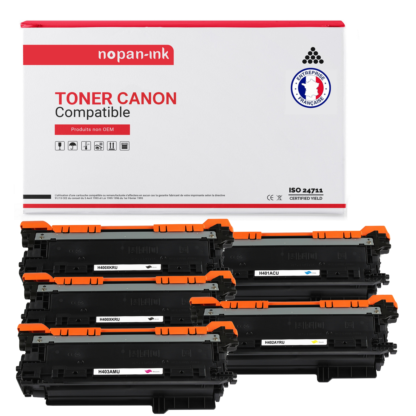 Toner EP723 BK Canon par NOPAN-INK - Pack idéal pour le télétravail et les dossiers familiaux