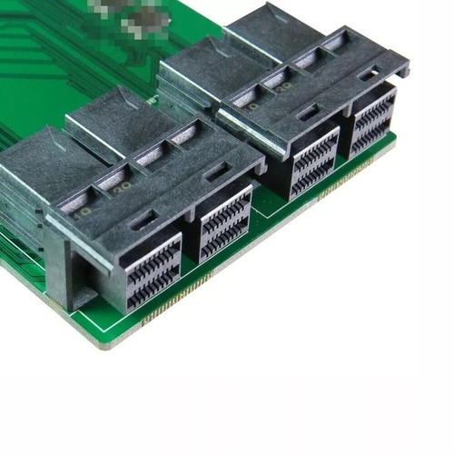 New U.2 NVMe SSD SFF8643 to SFF-8639 NVMe U.2 PCIe x16 Quad Port Adapter - Picture 5 of 5