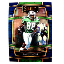 Randy Moss 2022 Panini Select Draft Picks Blue Card #68 Marshall Thundering Herd