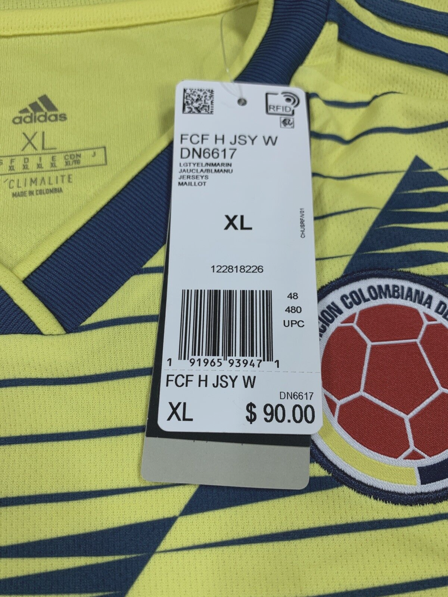 adidas Colombia 2019-20 Home Women's Yellow Soccer Jersey DN6617