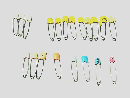 Vintage 20 Baby Diaper Safety Pins Boys Girls Colors Pairs Singles Multi Colors