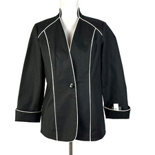 Studio by Liz Claiborne Blazer Jacker sz Small Medium Black Stretch Career Suit