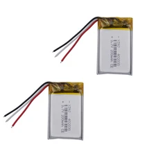 2pcs 3.7V 200mAh 0.74Wh 4mm Thick Li Battery Li-ion 402030 NTC 3-wire Thermistor