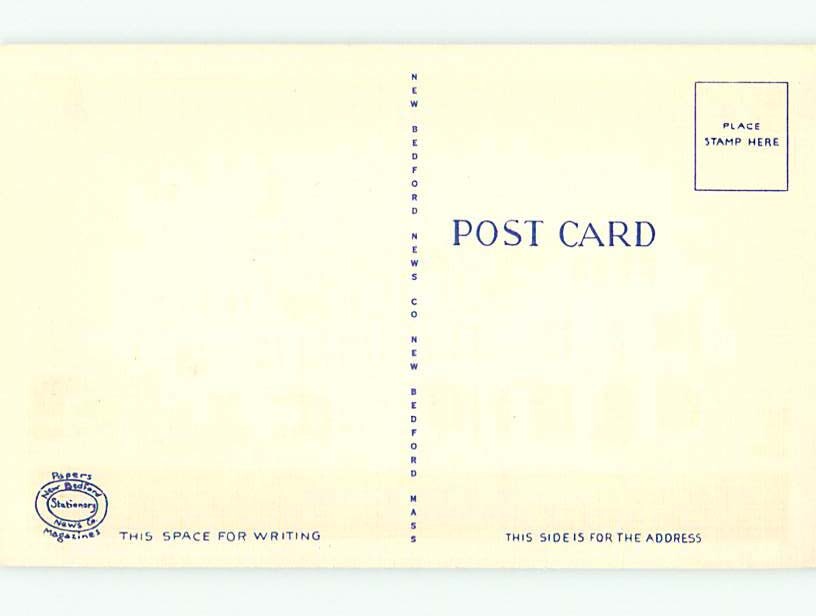 Unused Linen OLD CARS & TOWER MOTEL Cape Cod Falmouth Heights MA