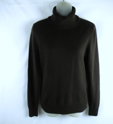 Caslon (Nordstrom) Brown 100% Cashmere Turtleneck Sweater