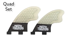 PACIFIC VIBRATIONS Cut quad (fits) FCS SURFBOARD Fins Compared To Tomo Template