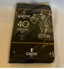 Castle Art Supplies Graphite Drawing Pencils and Sketch Set (40-Piece Kit) NIB!