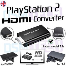 PlayStation 2 PS2 to HDMI Converter Adapter Adaptor Cable HD RCA AV Audio Video 