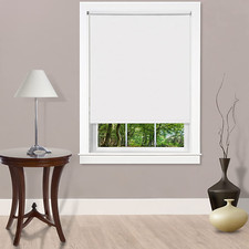 Cordless Tear down Light Filtering Shade - 73 Inch Width, 72 Inch Length - White