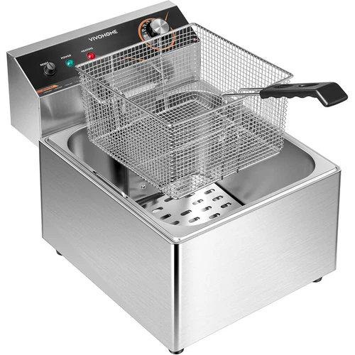 1700W 20 QT Electric Deep Fryer w/ 11.6 QT Removable Basket Overheat Protection 