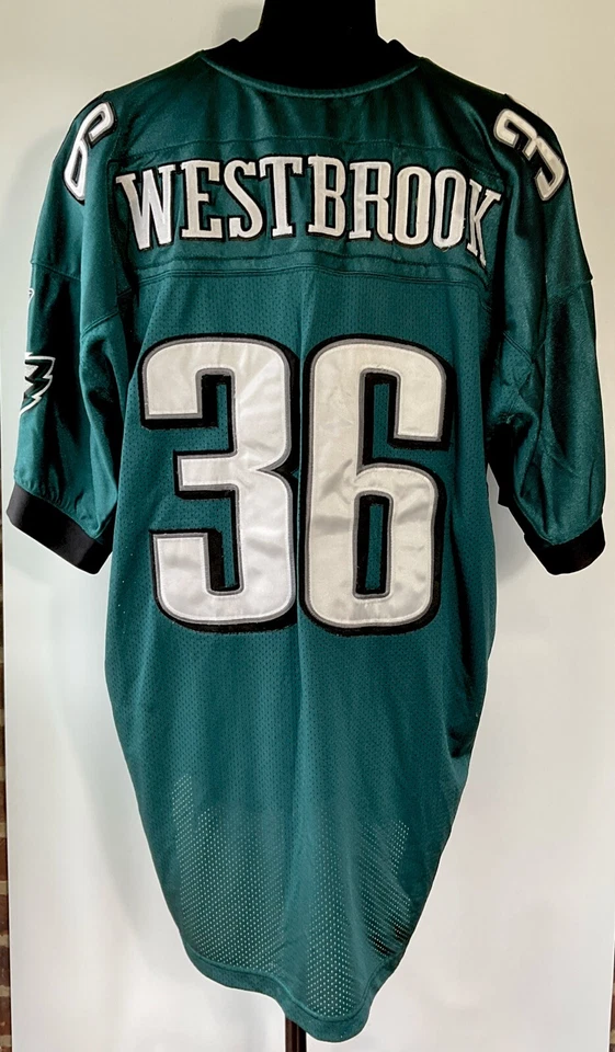 Camiseta cosida vintage Reebok Philadelphia Eagles Brian Westbrook #36 talla 56 Foto 3 de 4