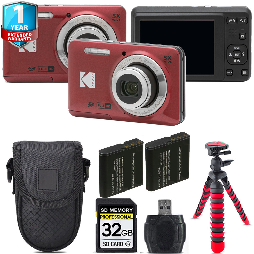 KODAK PIXPRO FZ55 デジタルカメラ レッド Amazon.com : Kodak PIXPRO FZ55 Red 16MP Digital Camera 5X