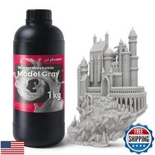 phrozen 3D Printer Water-Washable Rapid Resin, Model Gray 405nm LCD UV-Curing