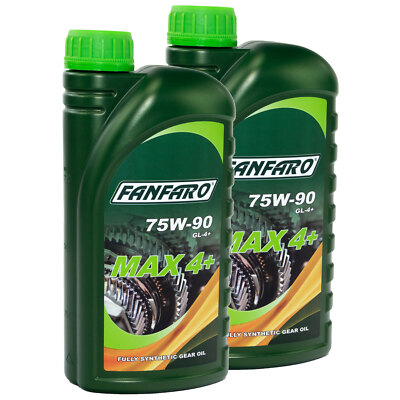 Schalt Getriebeöl FANFARO MAX4+ 75W-90 GL-4+ GL44 Schaltung 2x 1 Liter für Quad