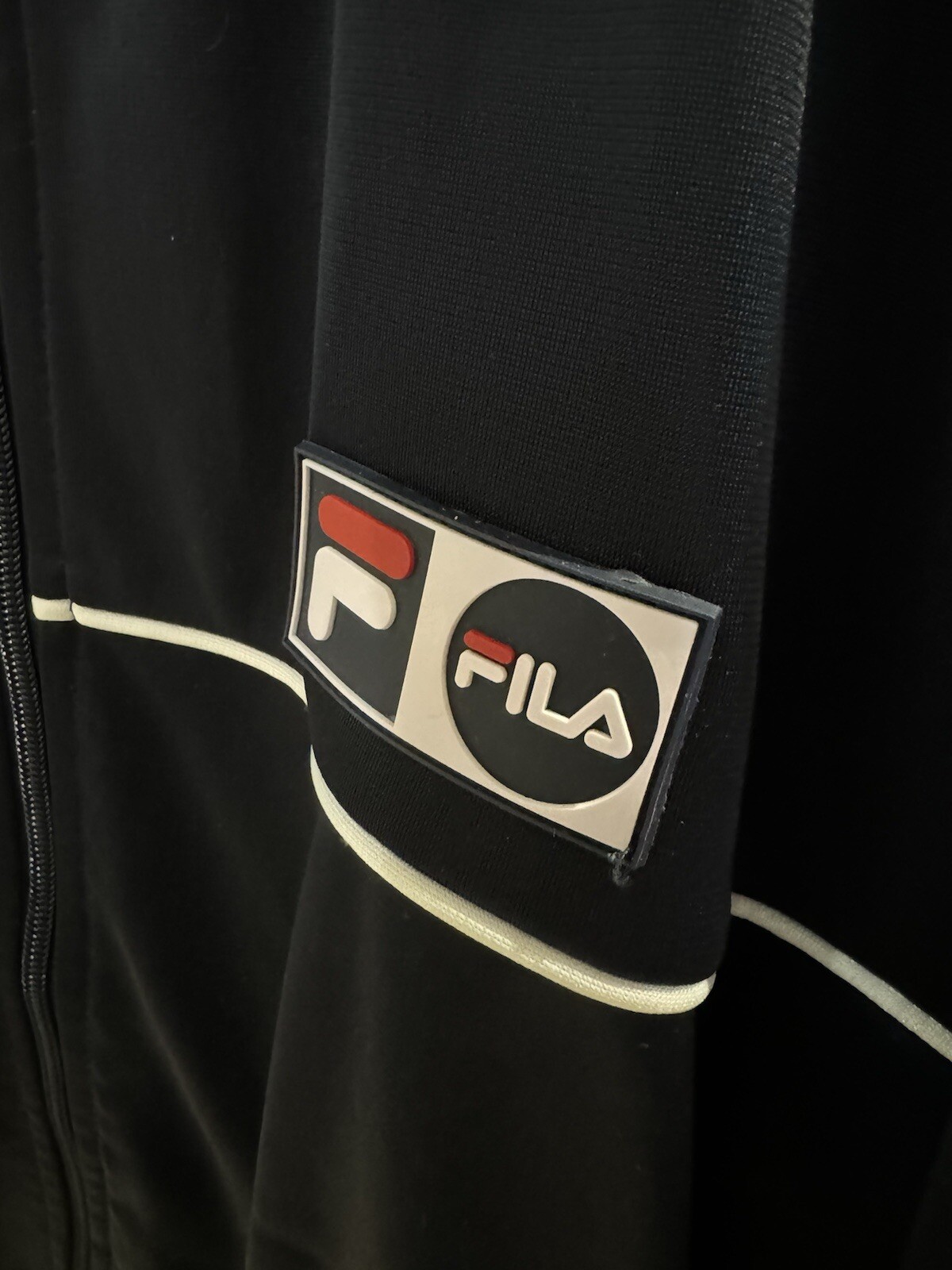 Tuta Fila Track Top anni 80 classica vintage giacca zip blu navy rosso bianco grande