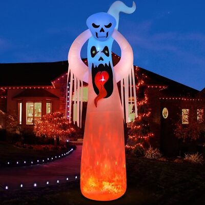 Halloween Inflatable Blow Up Decorations 12FT Giant Terrible Spooky Ghost Bui...