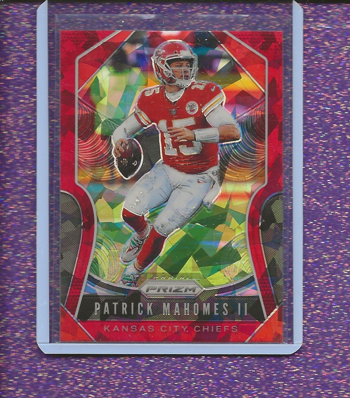 PATRICK MAHOMES 2019 PRIZM #210 RED CRACKED ICE PRIZM