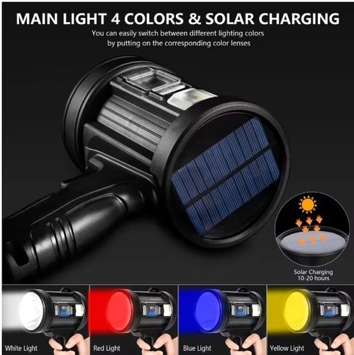 Luz LED flash portátil recargable de 1 molino de lúmenes con COB y solar - Imagen 9 de 11