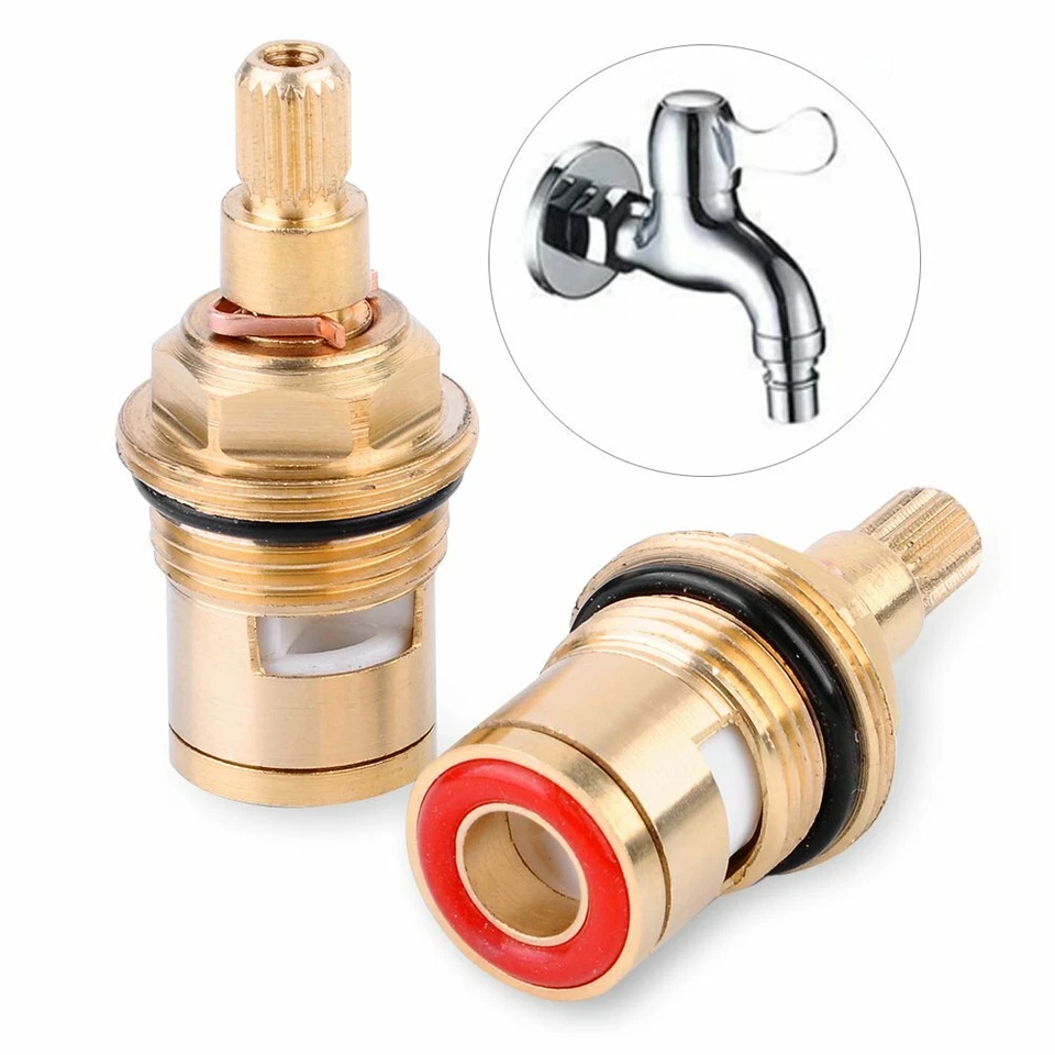 1 Paar Keramik-Oberteil Ventiloberteil Messing Wasserhahn 1/2 Ventil Hahn - Bild 2 von 4