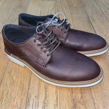 Cole Haan Go-To Plain Toe Oxford Shoes Dark Coffee Brown C35083 Men's Size 8 M