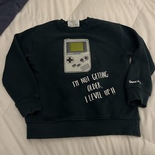 Zara Kids Gameboy Pull Over Size 10 Dark Green Sweatshirt